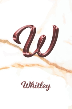 Whitley: Sketchbook | Blank Imaginative Sketch Book Paper | Letter W Rose Gold White Marble Pink Effect Cover | Teach & Practice Drawing for ... Doodle Pad | Create, Imagine & Learn to Draw