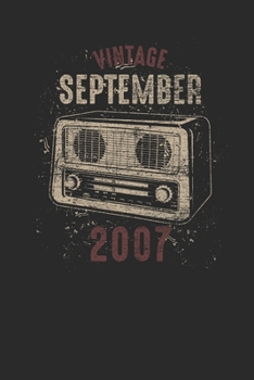 Paperback Vintage September 2007: Small Lined Notebook - Birthday Gift or Anniversary Gift Idea Book