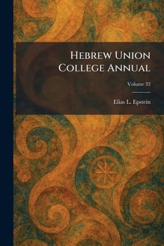 Paperback Hebrew Union College Annual Book