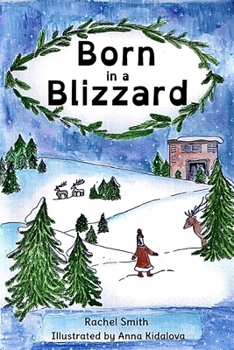 Paperback Born in a Blizzard [Large Print] Book