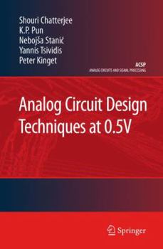 Paperback Analog Circuit Design Techniques at 0.5v Book