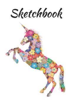 Sketch book: Cute Unicorn Kawaii Sketchbook for Girls Blank Paper for Drawing, Doodling or Learning to Draw, Sketch Books For Kids [120 pages | dotted paper | 6 x 9 inch | Soft Cover]