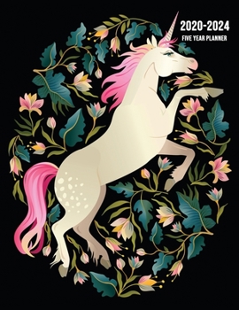 Paperback 2020-2024 Five Year Planner: 60-Month Schedule Organizer 8.5 x 11 with Unicorn Cover (Volume 1) Book