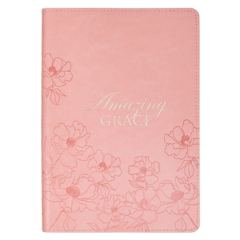 Leather Bound Journal Slimline Pink Amazing Grace Book