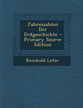 Paperback Jahreszahlen Der Erdgeschichte [German] Book