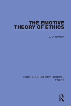 Paperback The Emotive Theory of Ethics Book