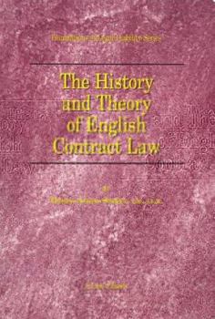 Paperback The History and Theory of English Contract Law Book