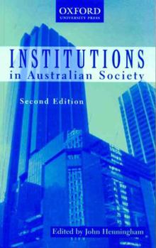 Paperback Institutions in Australian Society Book