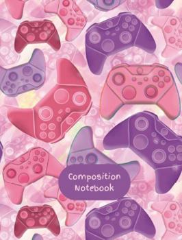 Paperback Composition Notebook: Game Controllers Purple (8.5 X 11 - 200 Pages/100 Sheets - Paperback- Wide Rule) Book