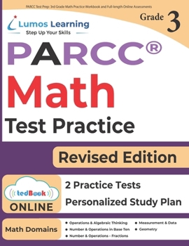 Paperback PARCC Test Prep: 3rd Grade Math Practice Workbook and Full-length Online Assessments: PARCC Study Guide Book