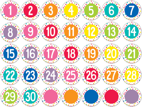 Hello Sunshine Student Numbers Mini Cut-Outs
