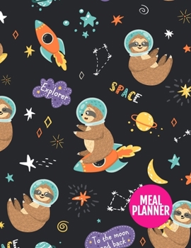 Meal Planner: Pretty 52 Weeks Pages for Tracking and Planning your Meals, Grocery Shopping List, Food Planner Prep Book | Large 8.5 x 11 Inch | 110 Pages - Product # 222013