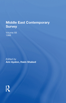 Hardcover Middle East Contemporary Survey, Volume Xii, 1988 Book