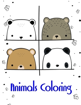 Animals Coloring: Christmas Coloring Book for Children,Preschool,Kindergarten age 3-5 (Entertain Kids)