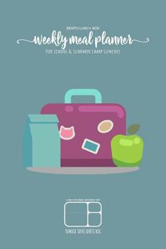 BENTO LUNCH BOX - Weekly meal planner for school and summer camp lunches - Lunch journal designed for YUMBOX TAPAS BENTO BOX: DOWNLOADABLE BONUS Lunch Notes PDF + Grocery list interactive PDF - Rememb