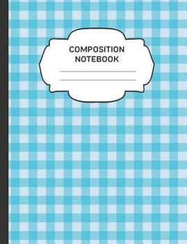 Paperback Composition Notebook: College Ruled Narrow Line Comp Books for School - Buffalo Plaid Teal Book