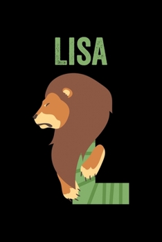 Lisa: Journal (Diary, Notebook) Personalized Custom Name Alphabet Lion Birthday Gift for Girls
