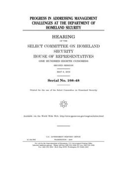 Progress in addressing management challenges at the Department of Homeland Security