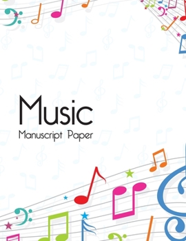 Paperback music notebook wide staff manuscript: Music Writing Notebook, journal - Blank Sheet Music Notebook - Wide Staff Blank Manuscript Paper - 9 Staves Per Book