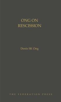 Hardcover Ong on Rescission Book