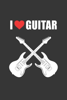 Paperback I Heart Guitar Notebook: Lined Journal, 120 Pages, 6 x 9, Affordable Gift Journal Matte Finish Book