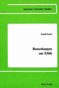 Hardcover Bemerkungen Zur Ethik [German] Book
