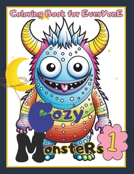 Paperback Coloring book for Everyone Cozy Monsters 1 Book
