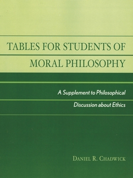 Paperback Tables for Students of Moral Philosophy: A Supplement to Philosophical Discussion About Ethics Book