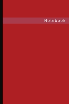 Notebook: College Ruled Red Color Notebook 6x9 inches~117 pages: Beautiful Classic Red Color Design with Rose Design in Back Cover