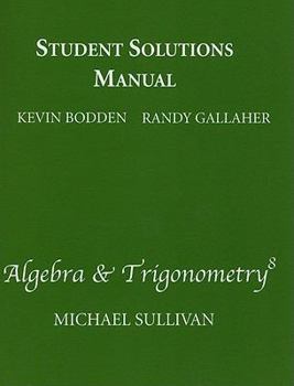 Paperback Student Solutions Manual for Algebra & Trigonometry Book