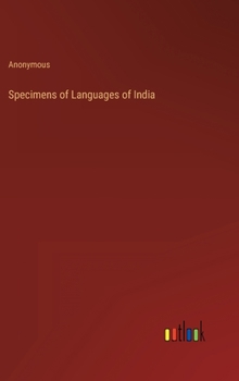 Hardcover Specimens of Languages of India Book