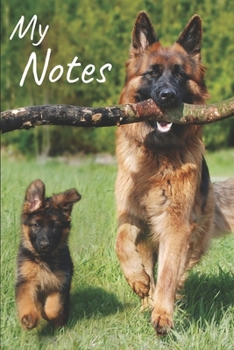 Paperback My notes: Puppy Notebook, Dog - Size 6" x 9", 100 Pages - Trend and Original - Convenient to rate Ideas Book