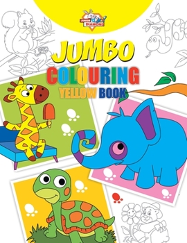 Paperback Jumbo Colouring Yellow Book for 4 to 8 years old Kids Best Gift to Children for Drawing, Coloring and Painting Book