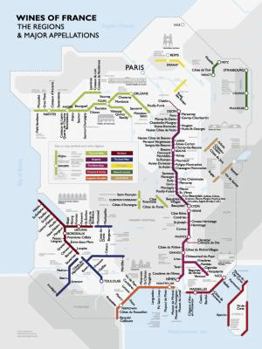 Map Metro Wine Map of France Book