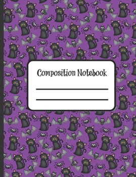 Paperback Composition Notebook: Halloween Composition Notebook and Journal 7.5 x 9.25 Wide Ruled Paper Journal Book