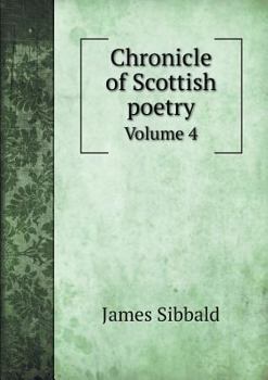Paperback Chronicle of Scottish poetry Volume 4 Book