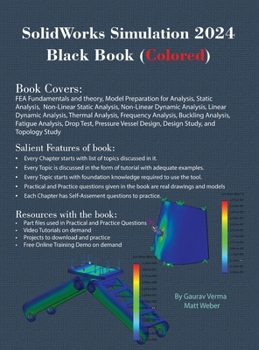 Hardcover SolidWorks Simulation 2024 Black Book: (Colored) Book
