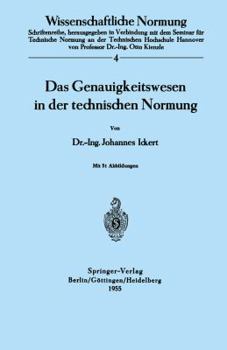Paperback Das Genauigkeitswesen in Der Technischen Normung [German] Book