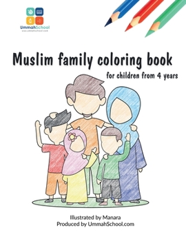 Paperback Muslim family coloring book: Fun Children's Coloring Book