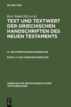 Hardcover Das Markusevangelium: Handschriftenliste Und Vergleichende Beschreibung [German] Book