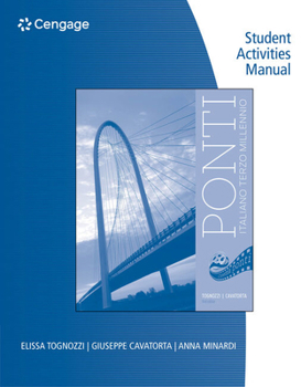 Paperback Student Activities Manual for Tognozzi/Cavatorta's Ponti, 3rd Book