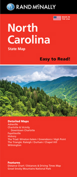 Map Rand McNally Easy to Read Folded Map: North Carolina State Map Book
