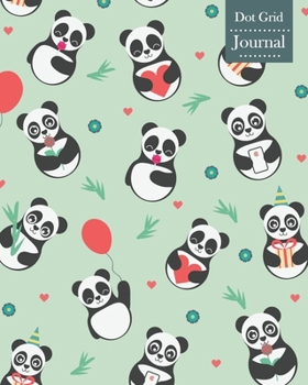 Dot Grid Journal: Notebook Planner with Cute Panda Themed Cover Design