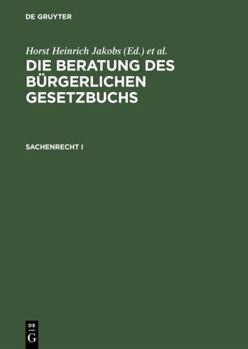 Hardcover Sachenrecht I: §§ 854–1017 (German Edition) [German] Book