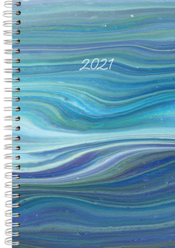 Calendar 2021 Designer Wave 17-Month Weekly Planner Book