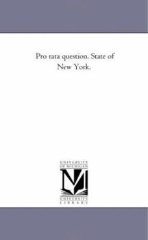 Paperback Pro Rata Question. State of New York. Book