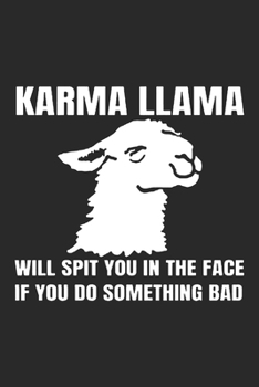 Paperback Karma Llama: Llama Alapaca Notebook Blank Dot Grid Animal Journal dotted with dots 6x9 120 Pages Checklist Record Book Funny Take N Book