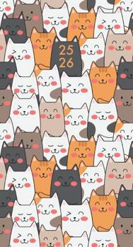 Calendar Purrfect 2-Year 2025-26 3.5 X 6.5 Monthly Pocket Planner Book