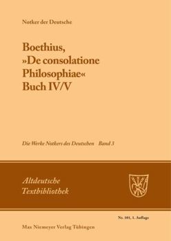 Perfect Paperback Boethius, »De consolatione Philosophiae«: Buch IV/V (Altdeutsche Textbibliothek, 101) (German Edition) [German] Book