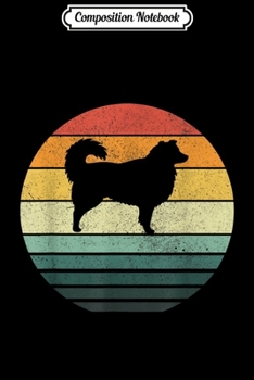 Composition Notebook: Australian Shepherd dog breed Sunset Vintage 70s Dog mom dad  Journal/Notebook Blank Lined Ruled 6x9 100 Pages